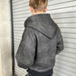reversible "dark digital" zip up