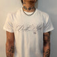 "script" tee (white)