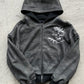 reversible "dark digital" zip up
